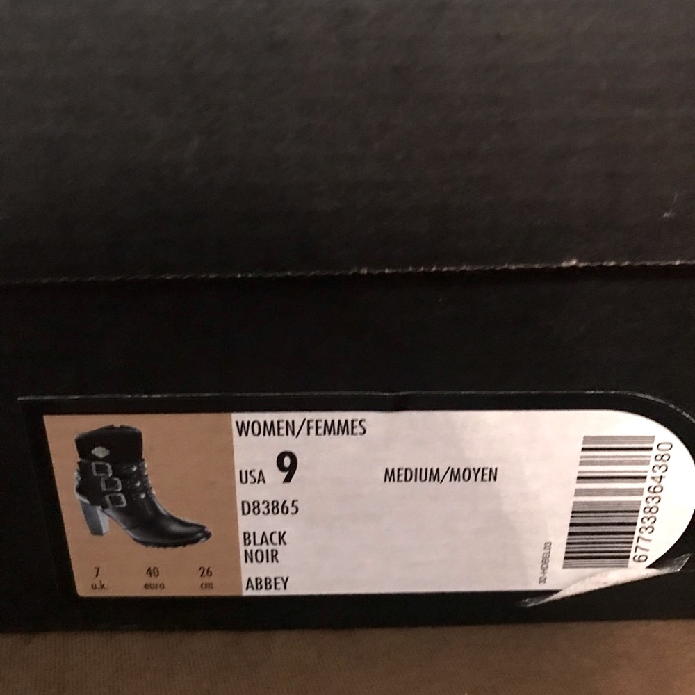 NIB Harley Davidson Women’s Black Leather & Suede Boot size 9 - Picture 7 of 7